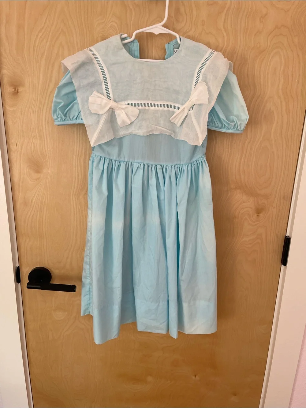 Vintage Girls Light Blue Cotton Dress size 8